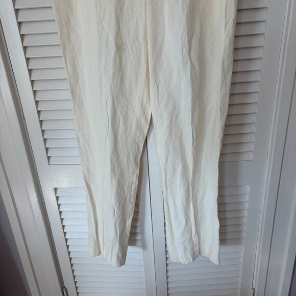NWT Polo Ralph Lauren cream pants men's 32x32 linen silk *has flaw* - Picture 2 of 13